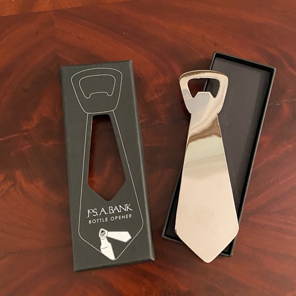 Jos. A. Bank Tie Metal Bottle Opener New in Box with Tag - Picture 2 of 4